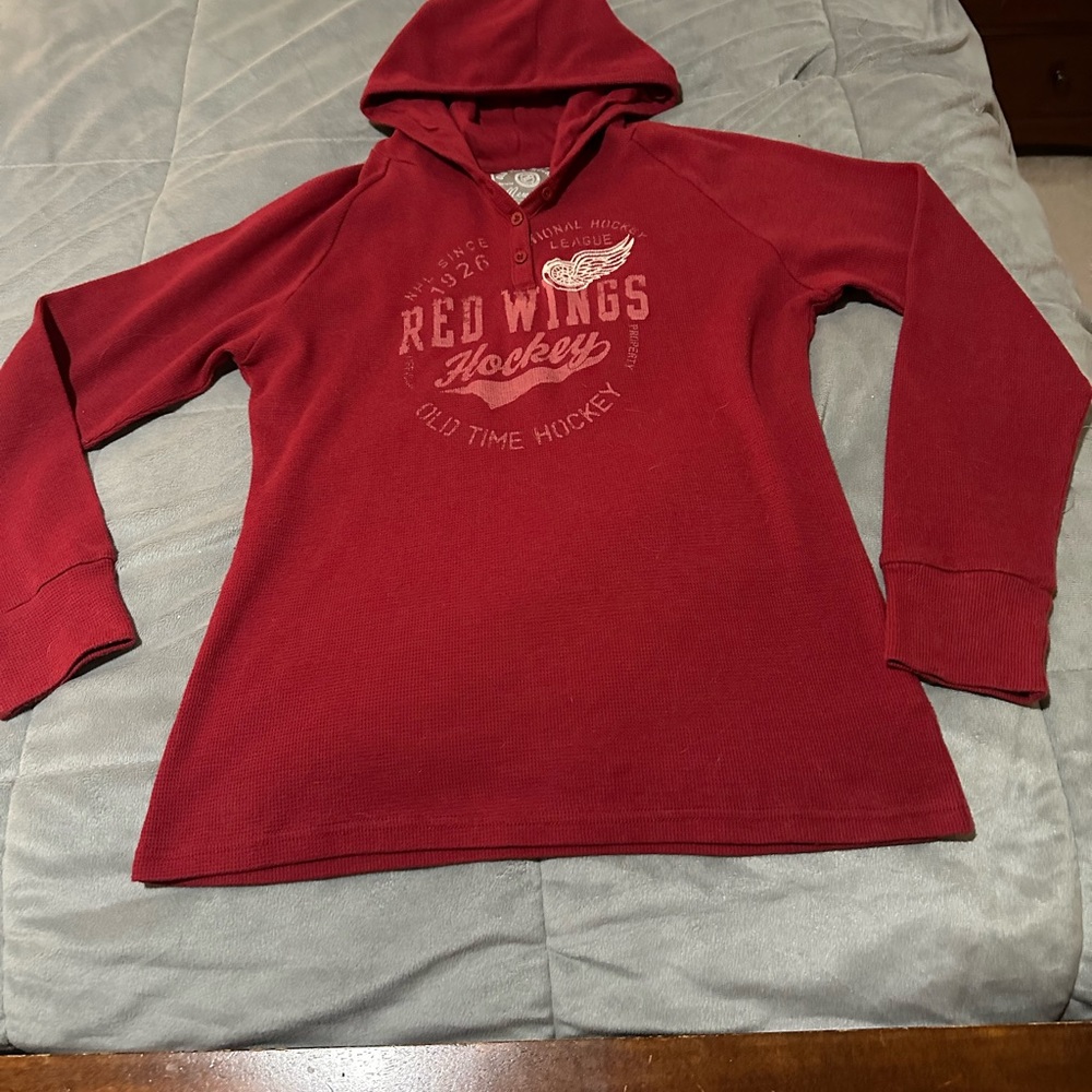 Red Wings women’s hooded thermal shirt.. excellent condition